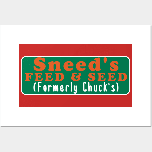 Sneed's Feed and Seed - Meme, Ironic, Parody Wall Art by SpaceDogLaika